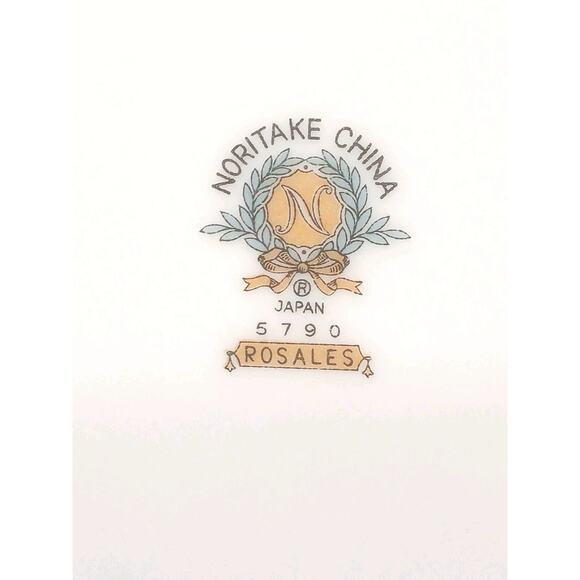 Noritake Rosales 9" Lrg Bowl Pink Rose Silver Edge 5790 Hand Painted Replacement - Picture 14 of 16